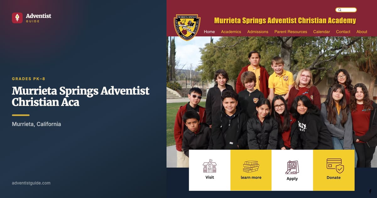 The Murrieta Springs Adventist Christian Aca website