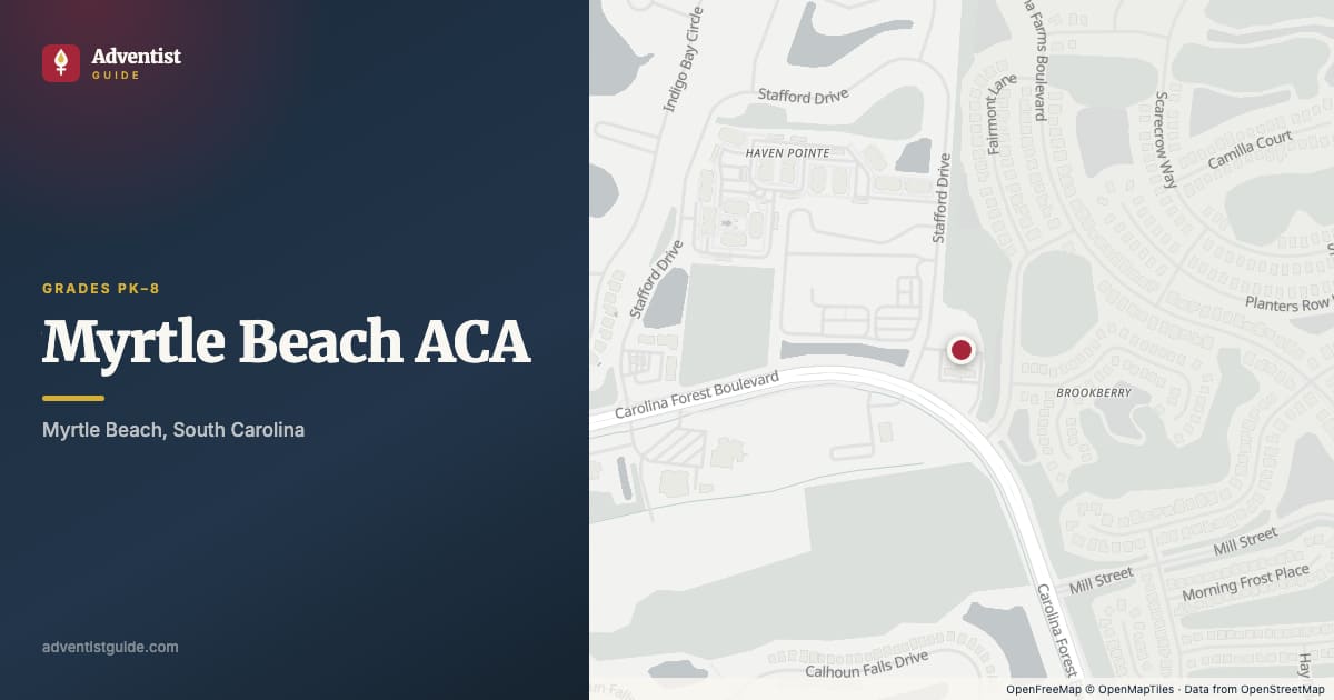 Map showing Myrtle Beach ACA in Myrtle Beach, South Carolina