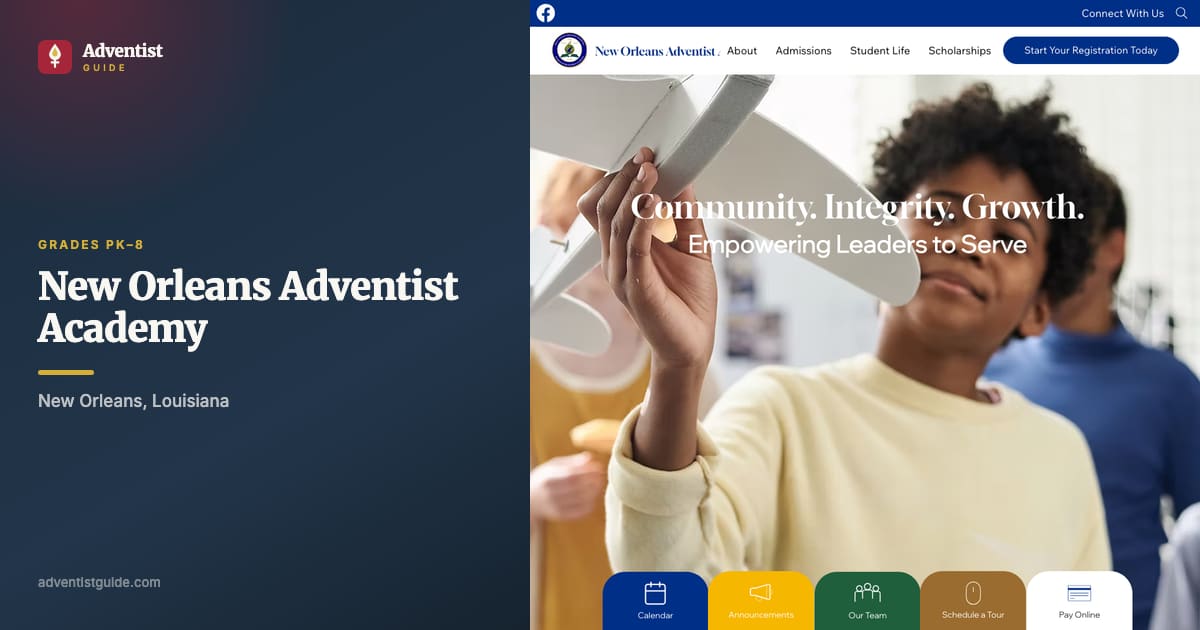 The New Orleans Adventist Academy website
