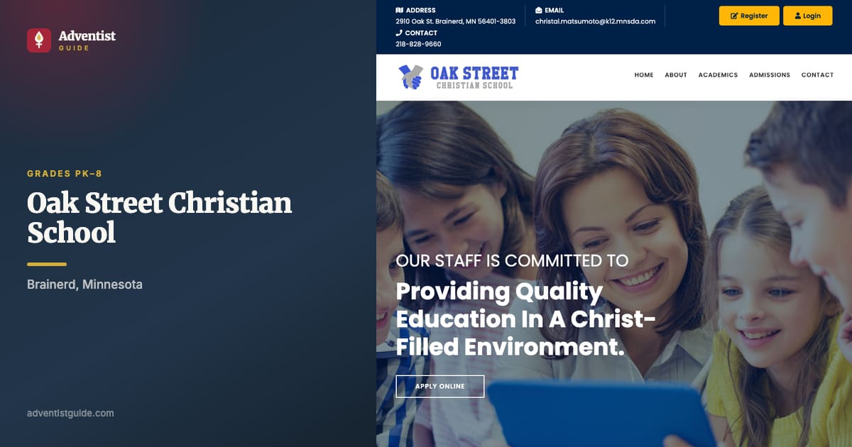The Oak Street Christian School website