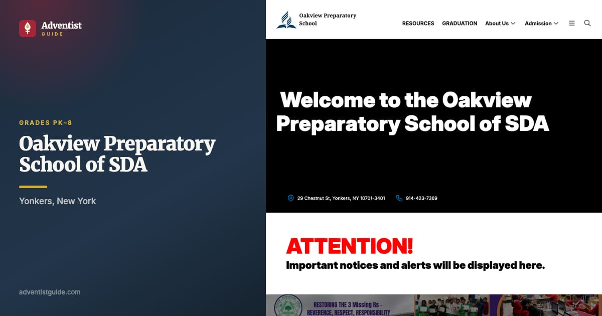 The Oakview Preparatory School of SDA website