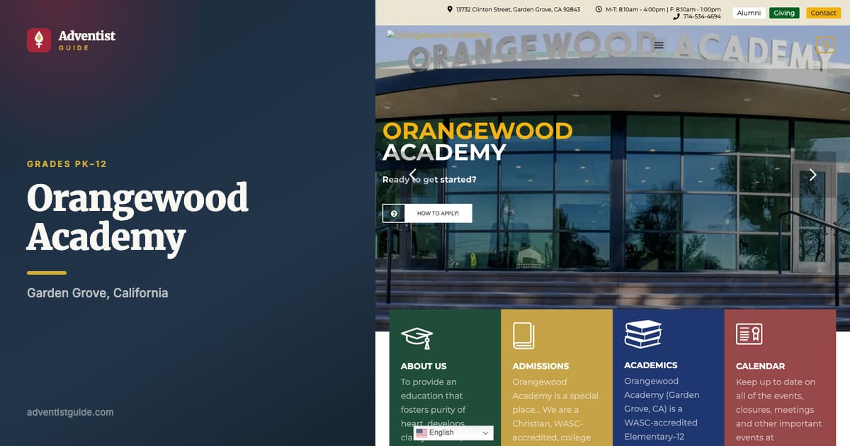 The Orangewood Academy website