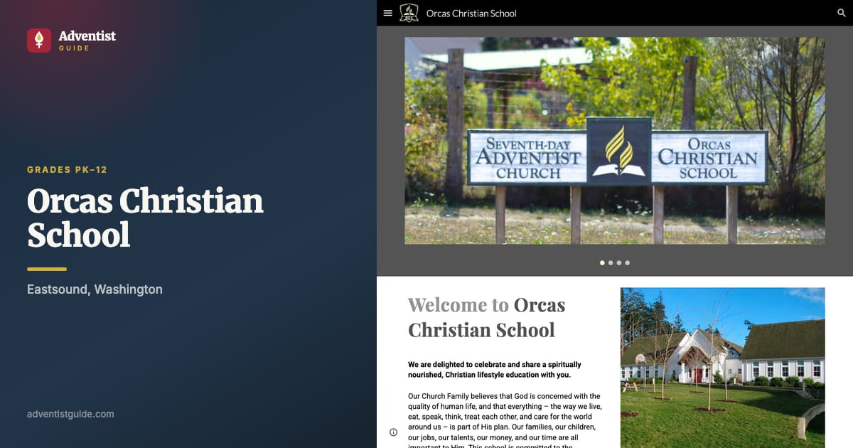 The Orcas Christian School website