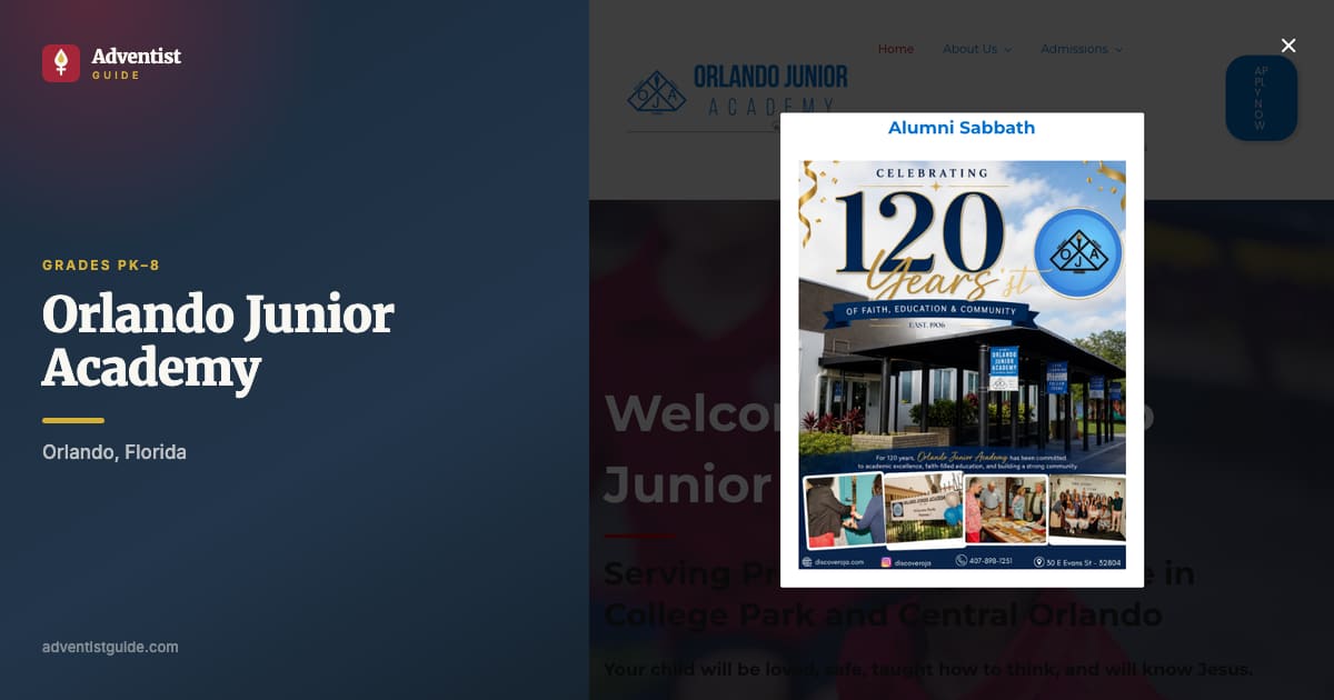 The Orlando Junior Academy website