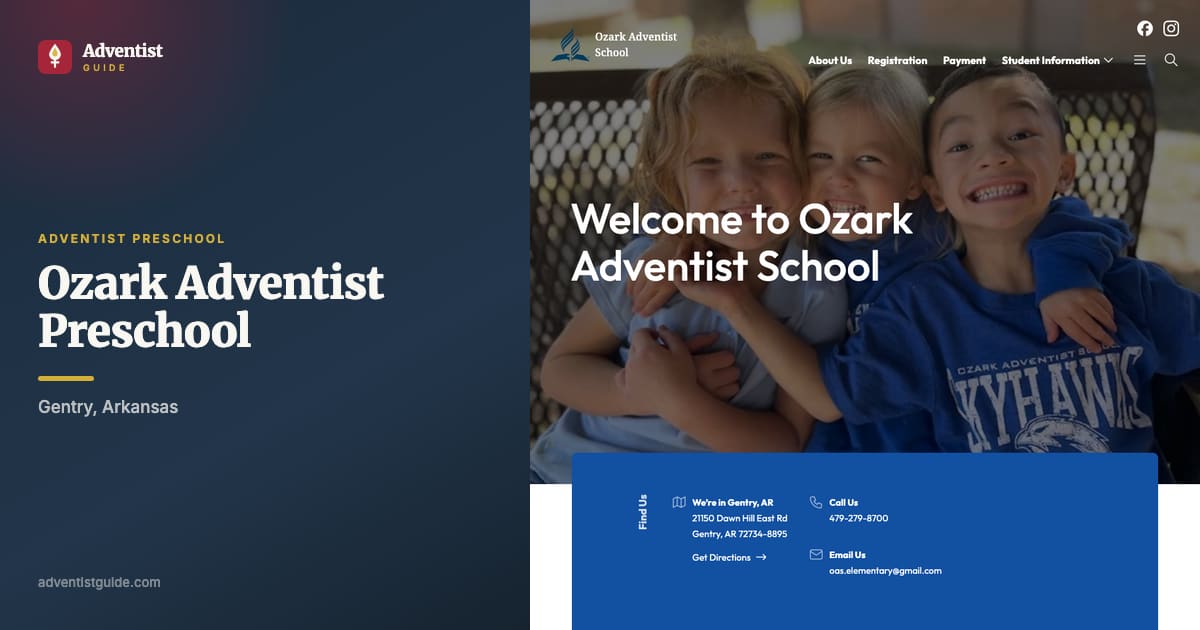 The Ozark Adventist Preschool website
