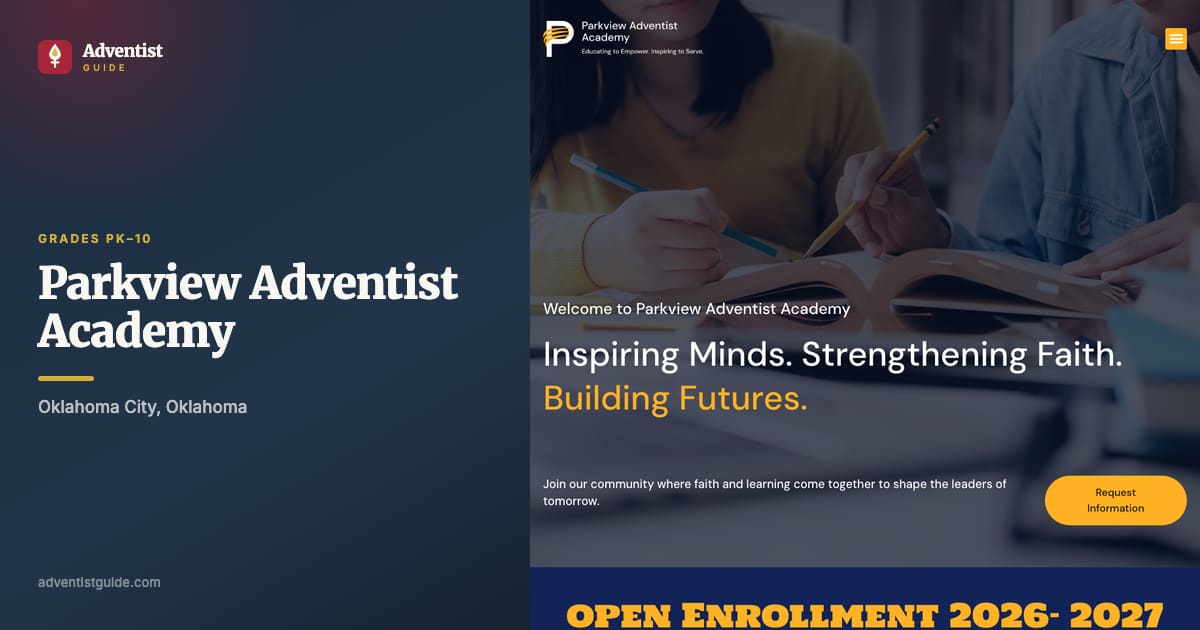 The Parkview Adventist Academy website