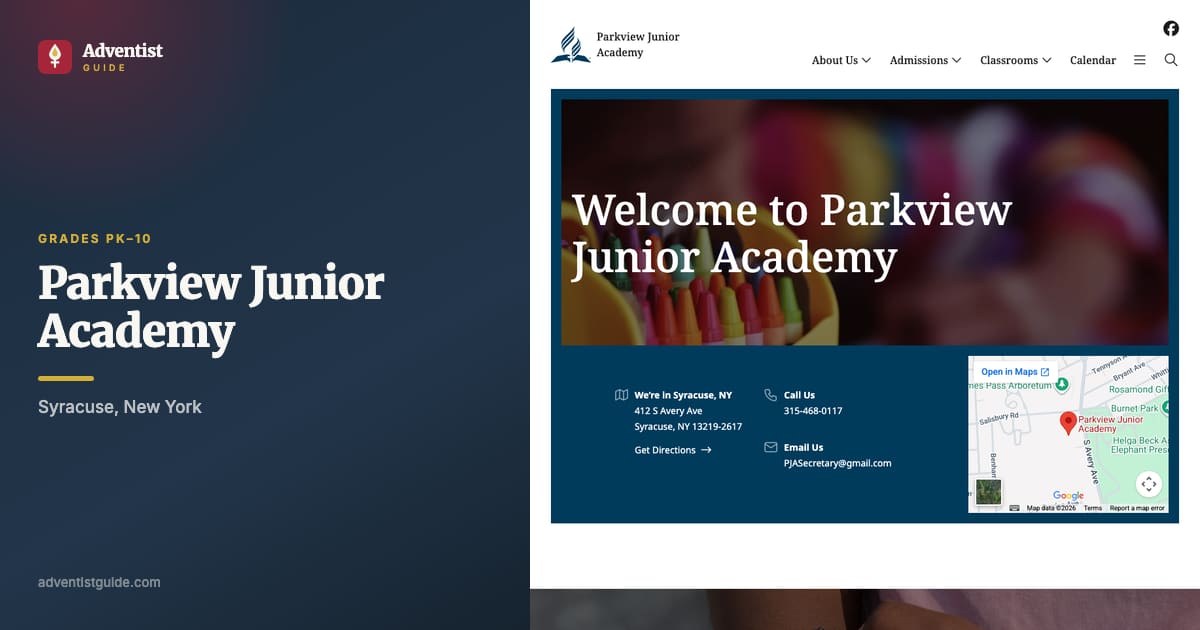 The Parkview Junior Academy website
