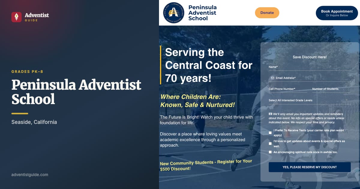 The Peninsula Adventist School website