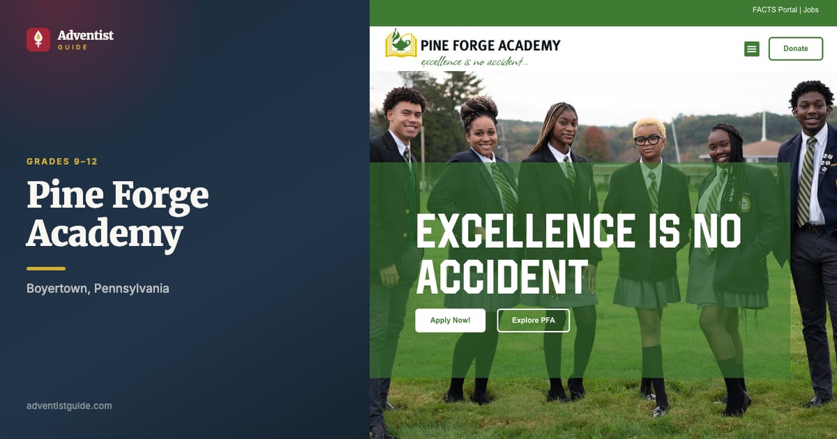 The Pine Forge Academy website