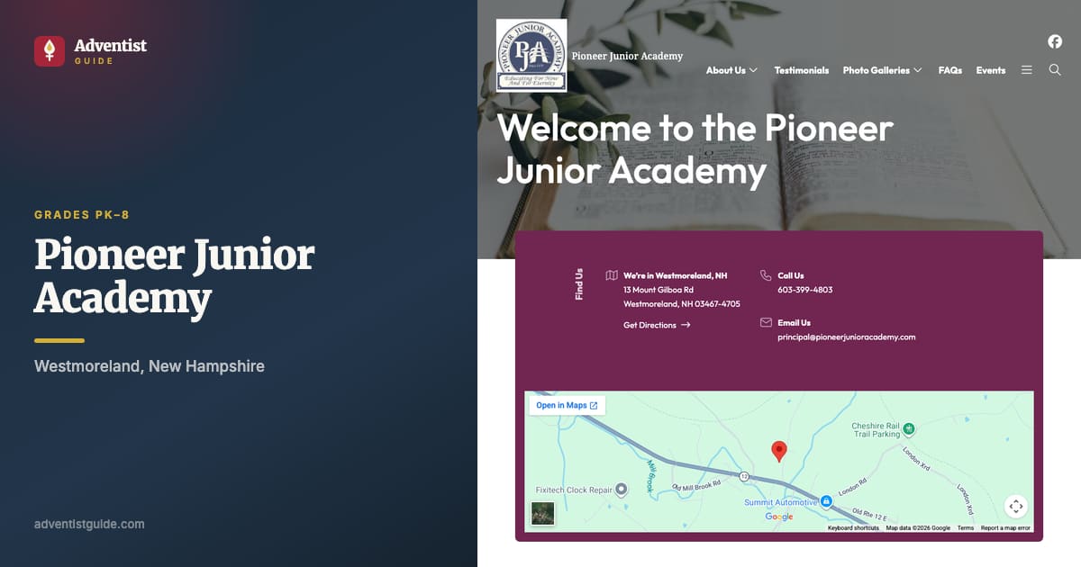 The Pioneer Junior Academy website