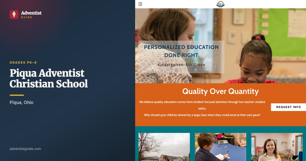 The Piqua Adventist Christian School website