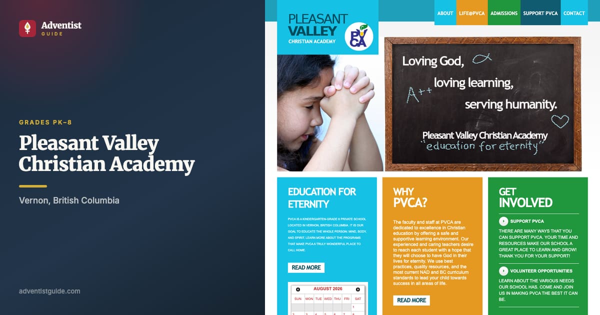 The Pleasant Valley Christian Academy website