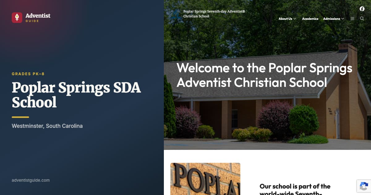 The Poplar Springs SDA School website