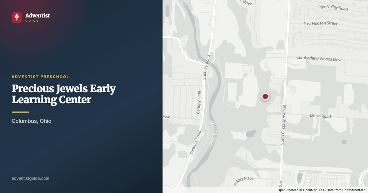 Map showing Precious Jewels Early Learning Center in Columbus, Ohio