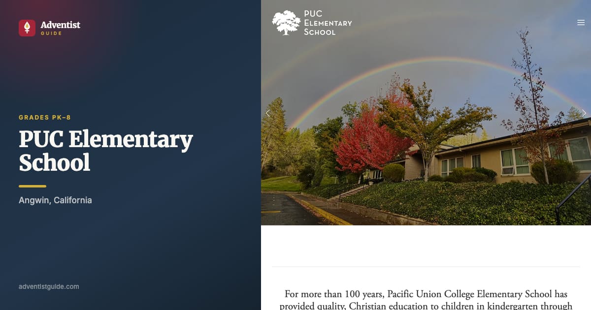 The PUC Elementary School website
