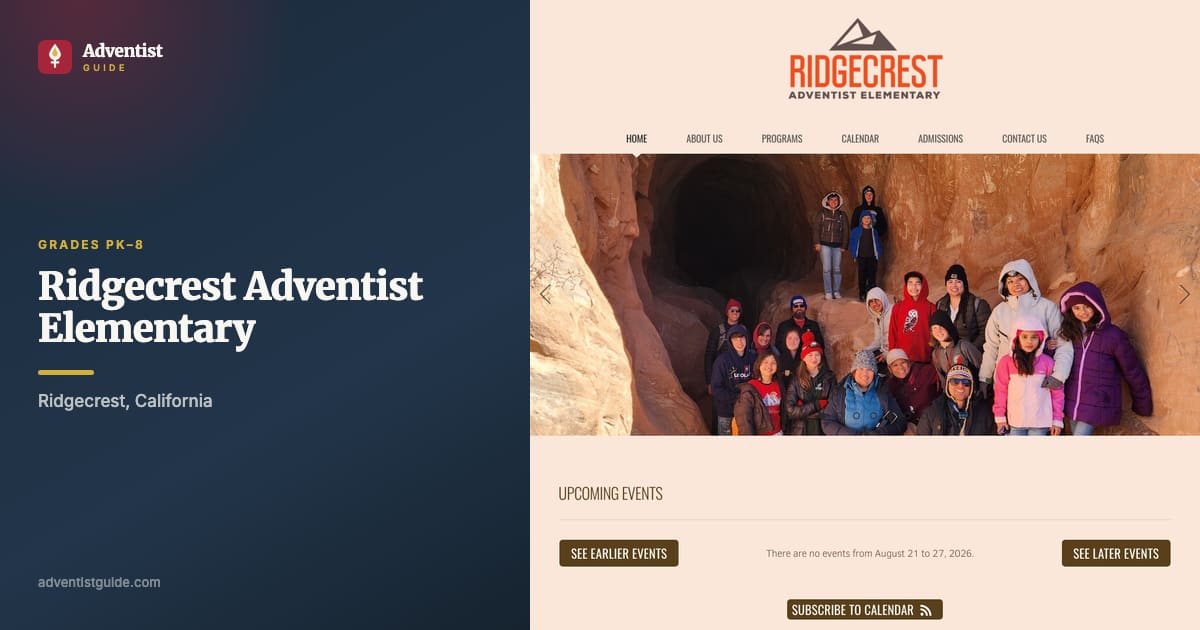 The Ridgecrest Adventist Elementary website