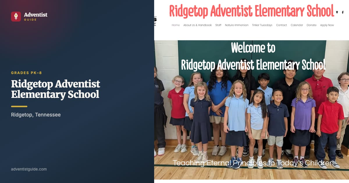 The Ridgetop Adventist Elementary School website