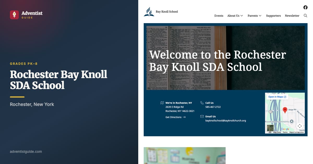 The Rochester Bay Knoll SDA School website