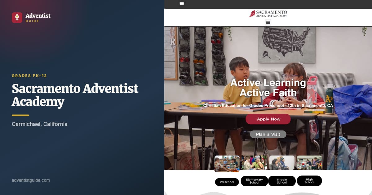 The Sacramento Adventist Academy website