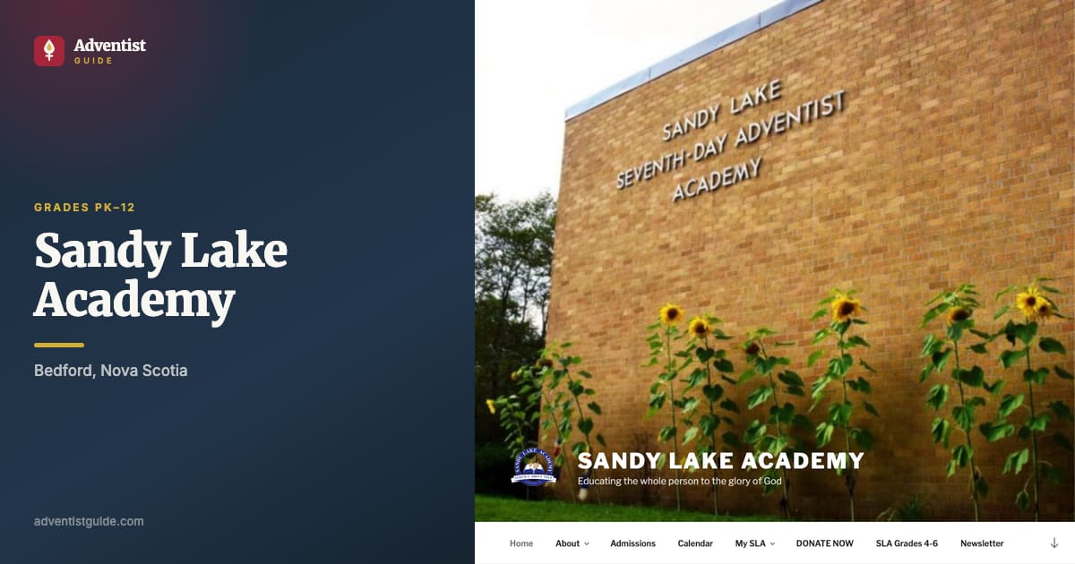 The Sandy Lake Academy website