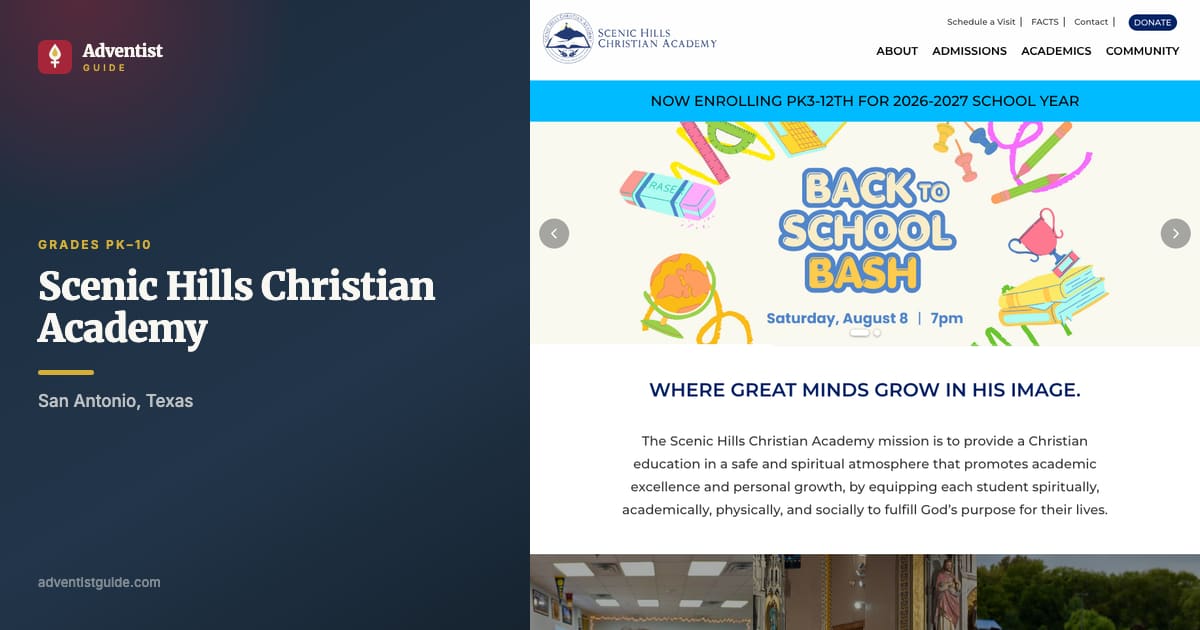 The Scenic Hills Christian Academy website