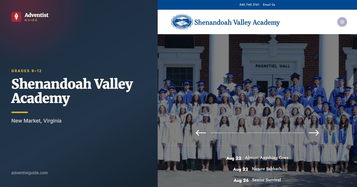 The Shenandoah Valley Academy website