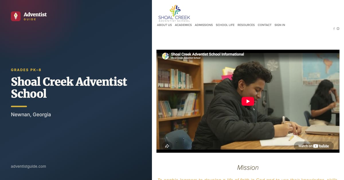 The Shoal Creek Adventist School website