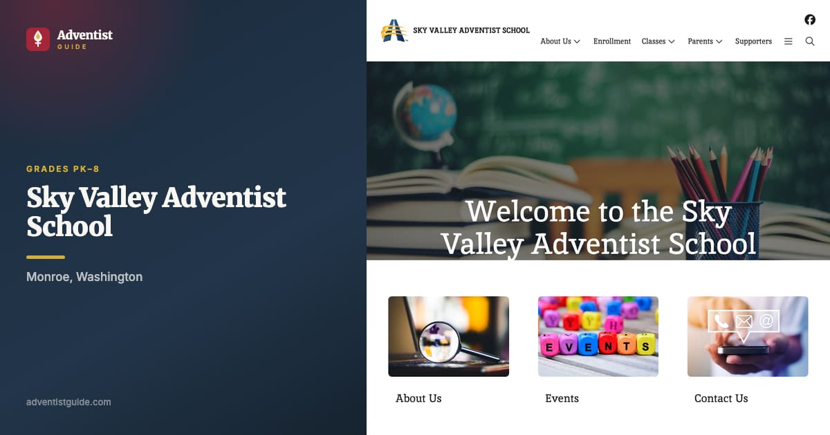 The Sky Valley Adventist School website