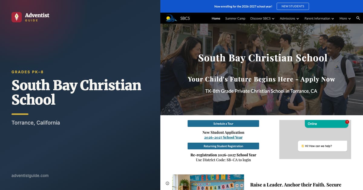 The South Bay Christian School website
