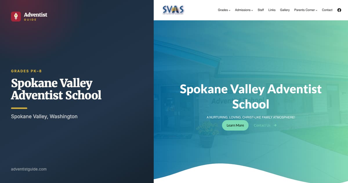 The Spokane Valley Adventist School website