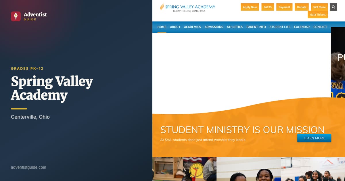 The Spring Valley Academy website