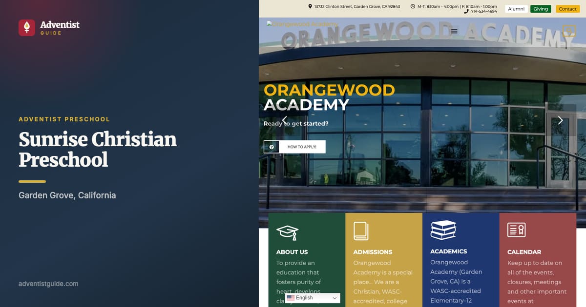 The Sunrise Christian Preschool website