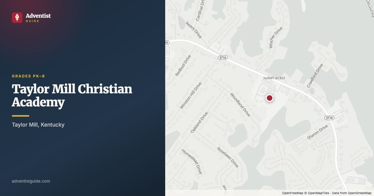 Map showing Taylor Mill Christian Academy in Taylor Mill, Kentucky