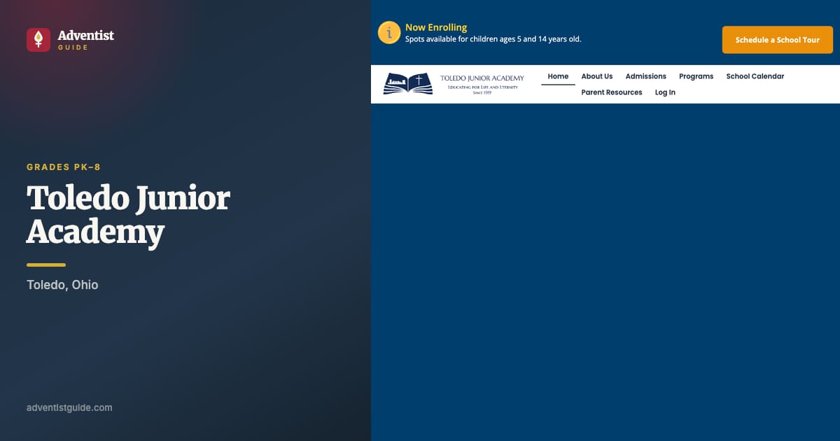 The Toledo Junior Academy website