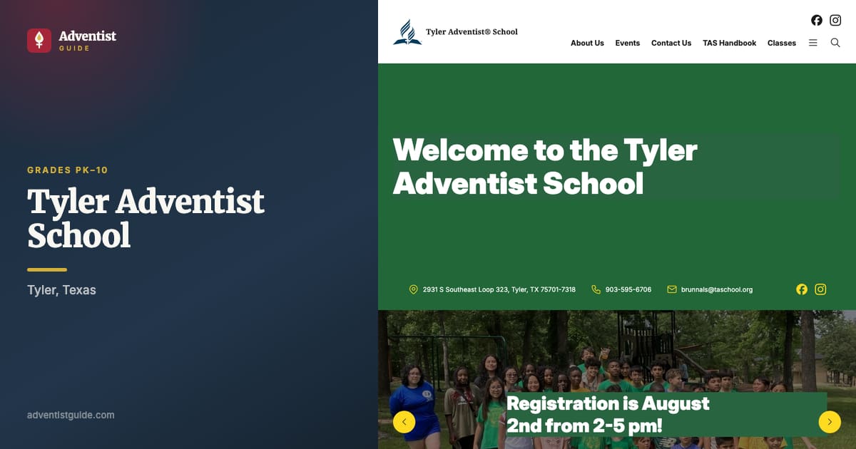 The Tyler Adventist School website