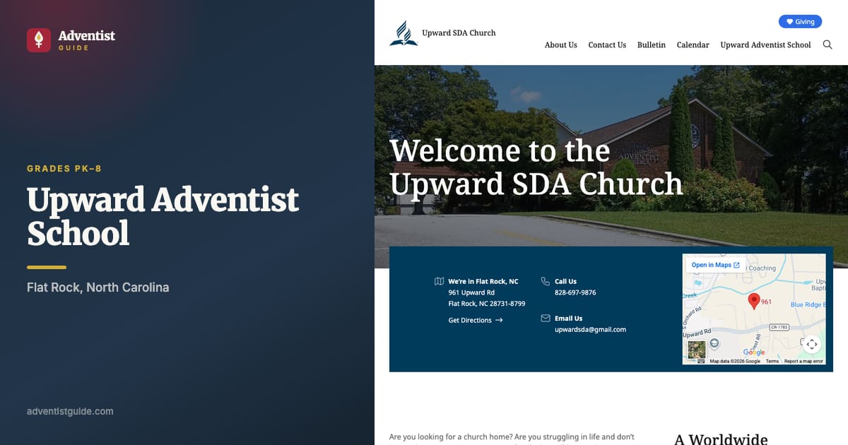 The Upward Adventist School website