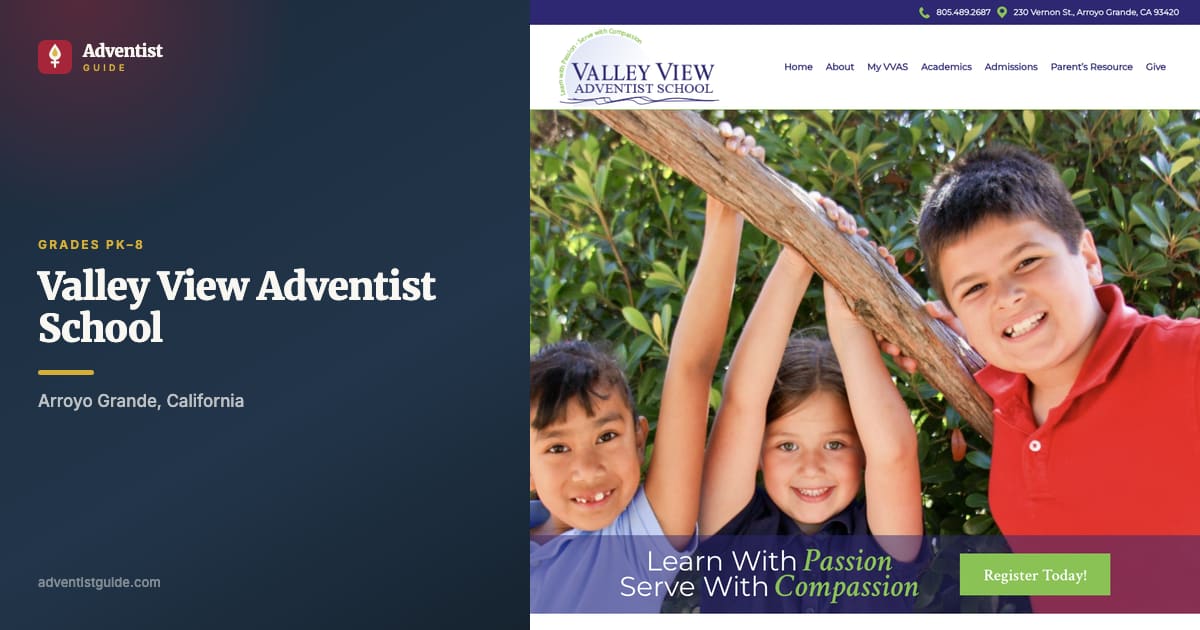 The Valley View Adventist School website