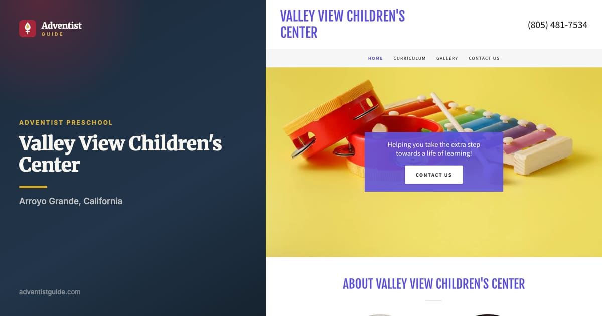 The Valley View Children's Center website