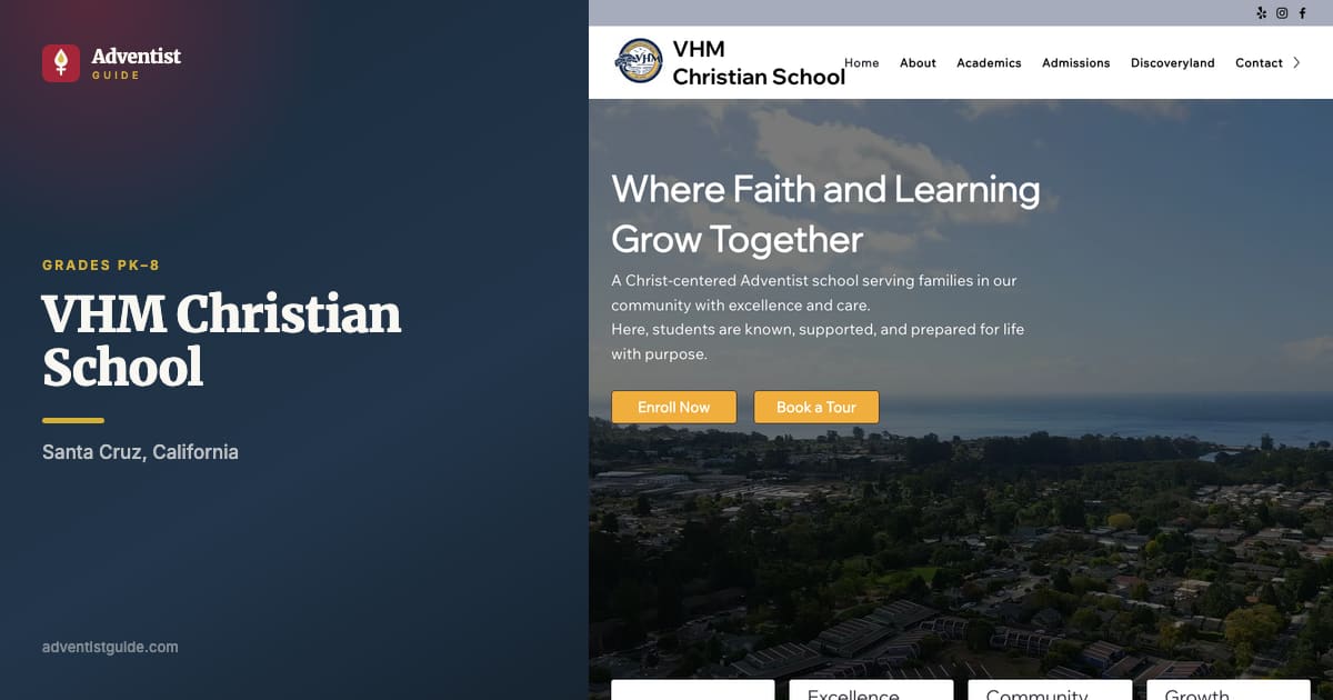 The VHM Christian School website