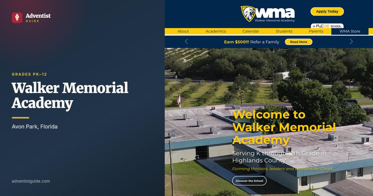 The Walker Memorial Academy website