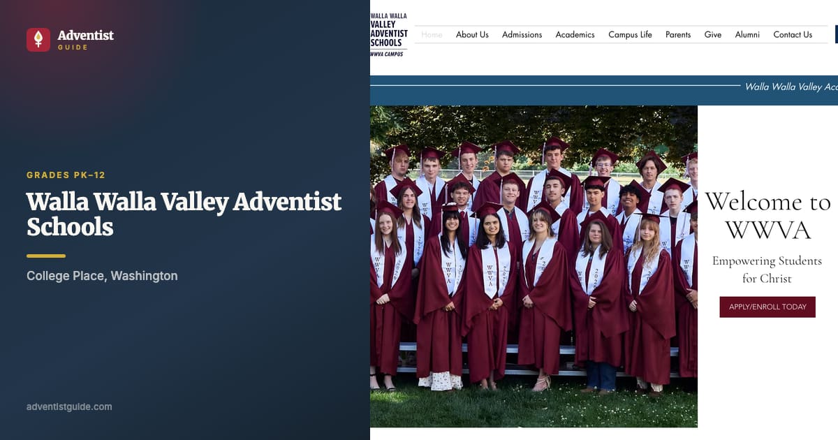 The Walla Walla Valley Adventist Schools website