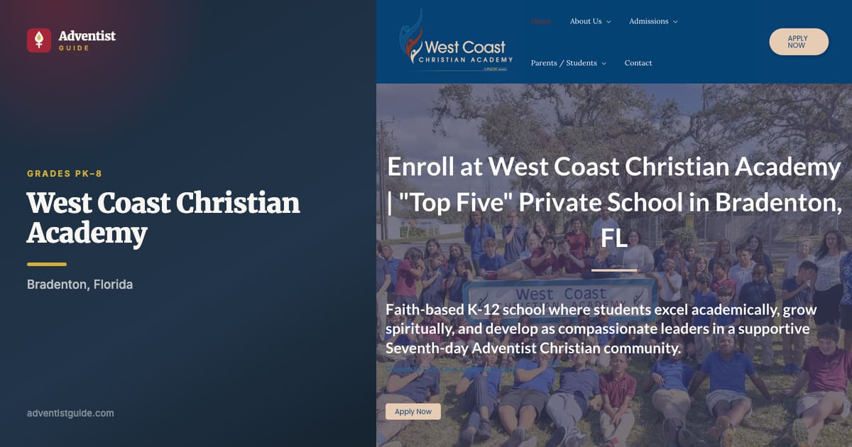 The West Coast Christian Academy website