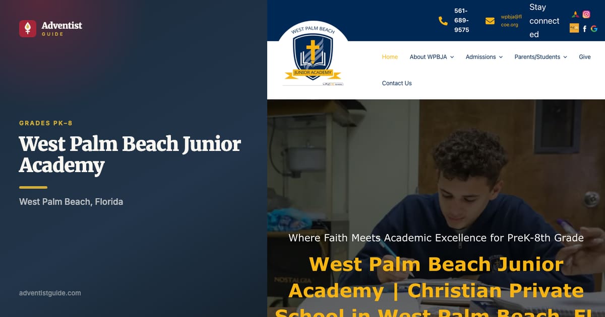 The West Palm Beach Junior Academy website