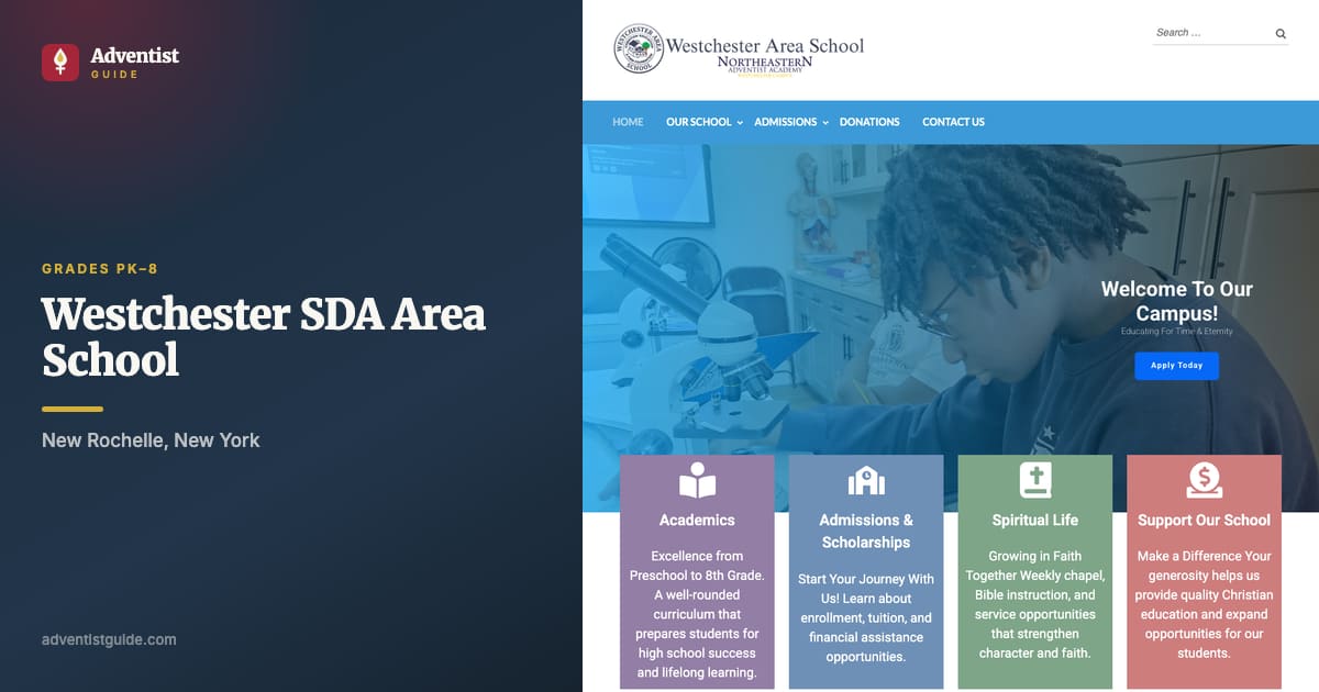 The Westchester SDA Area School website
