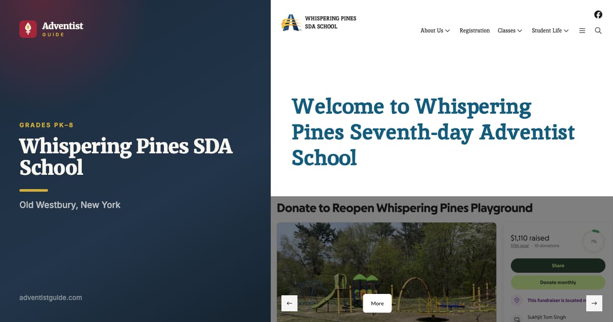 The Whispering Pines SDA School website