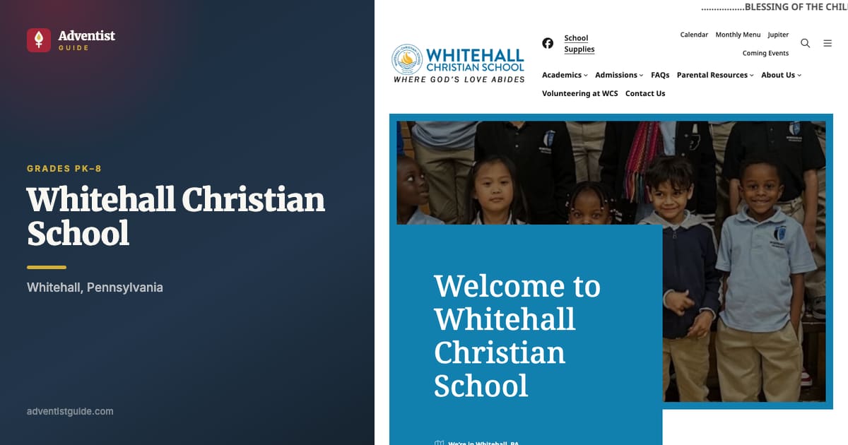 The Whitehall Christian School website