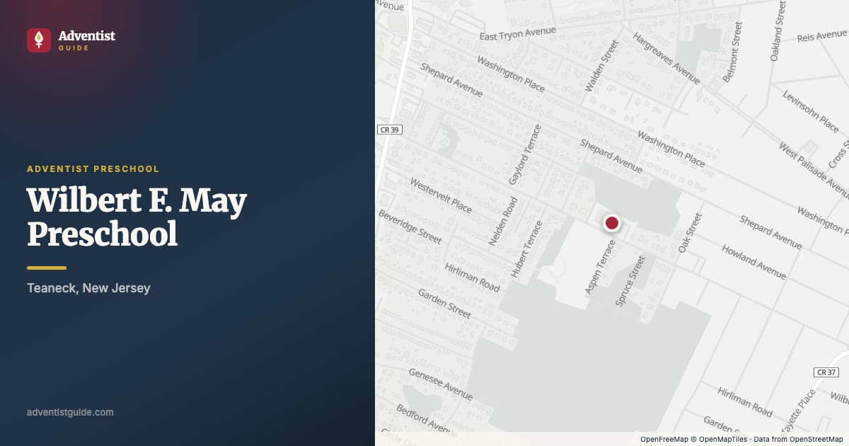 Map showing Wilbert F. May Preschool in Teaneck, New Jersey