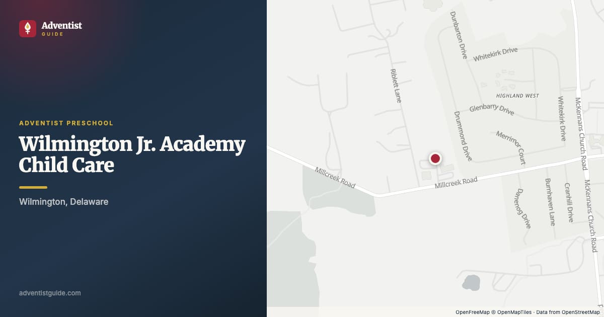 Map showing Wilmington Jr. Academy Child Care in Wilmington, Delaware