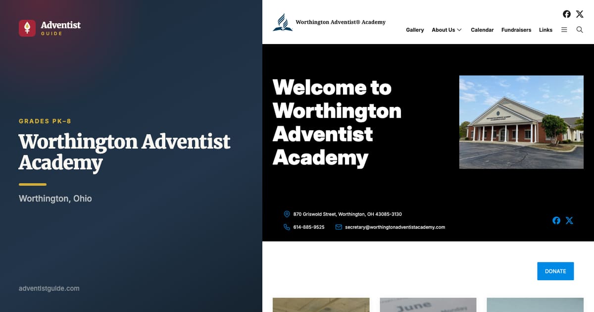 The Worthington Adventist Academy website