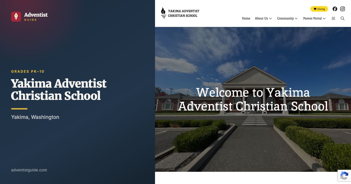 The Yakima Adventist Christian School website